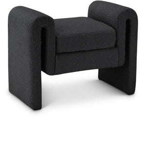 Meridian Furniture - Stylus - Bench - Black - Fabric - 5th Avenue Furniture