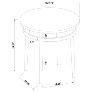 CoasterElevations - Avilla - Round End Table - White And Chrome - 5th Avenue Furniture