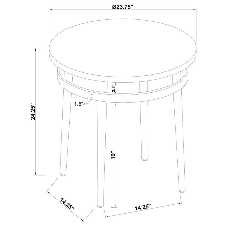 CoasterElevations - Avilla - Round End Table - White And Chrome - 5th Avenue Furniture