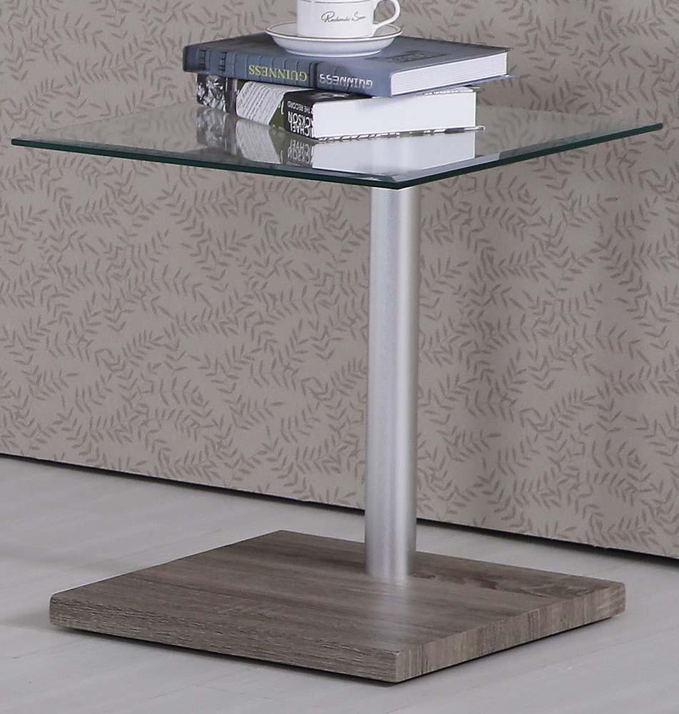 ACME - Haden - End Table - Dark Grain & Clear Glass - 5th Avenue Furniture