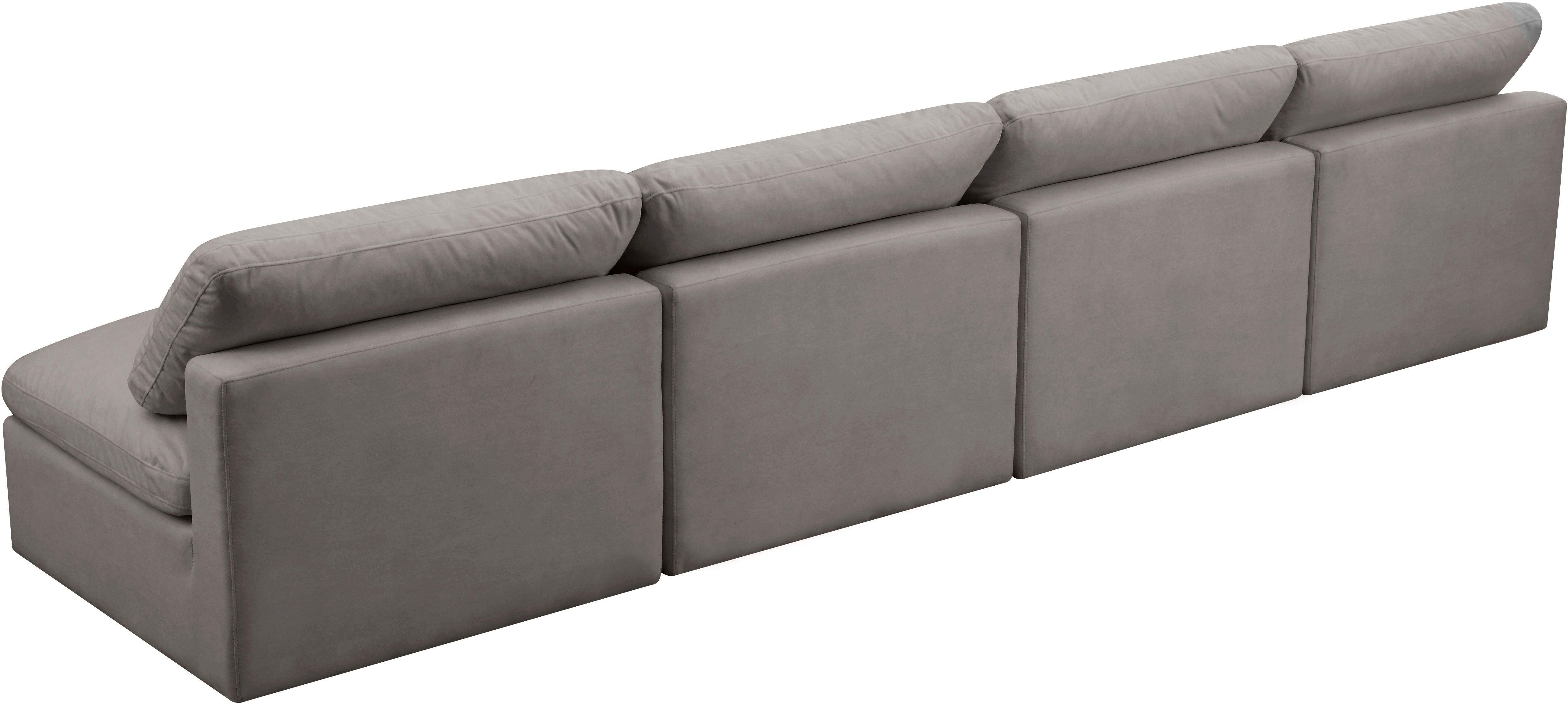 Meridian Furniture - Plush - Modular Armless 4 Seat Sofa - 5th Avenue Furniture