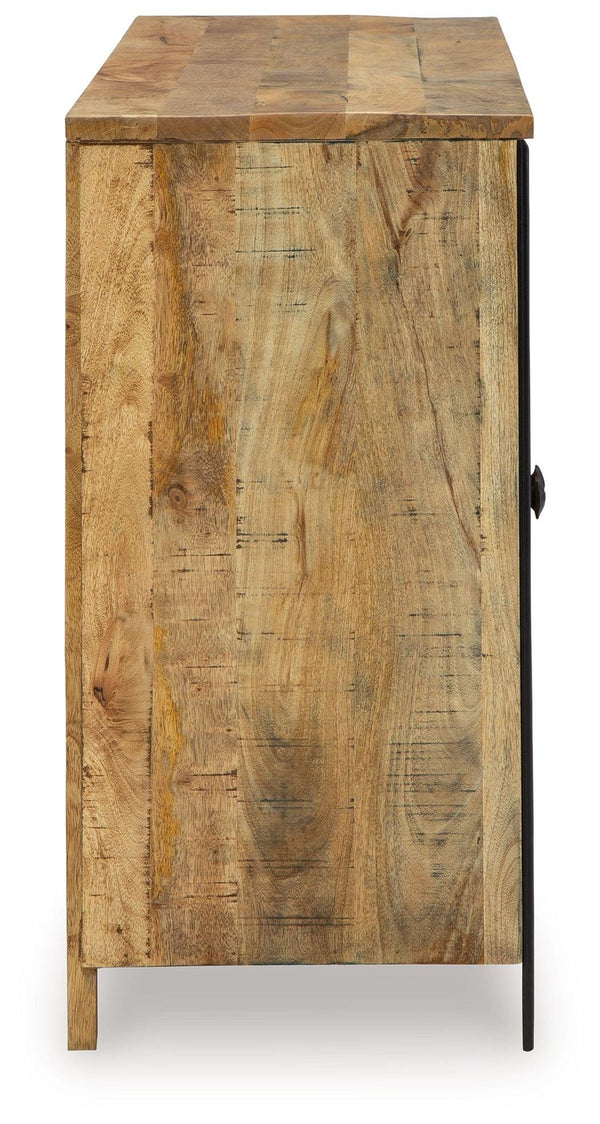 Signature Design by Ashley® - Camney - Brown / Black - Accent Cabinet - 5th Avenue Furniture