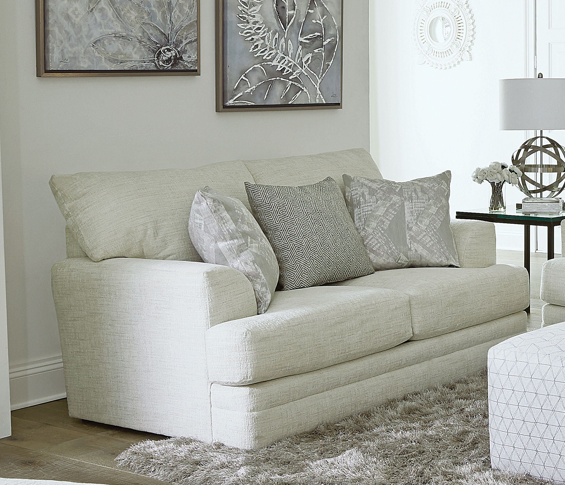 Zeller - Loveseat - Cream - 5th Avenue Furniture