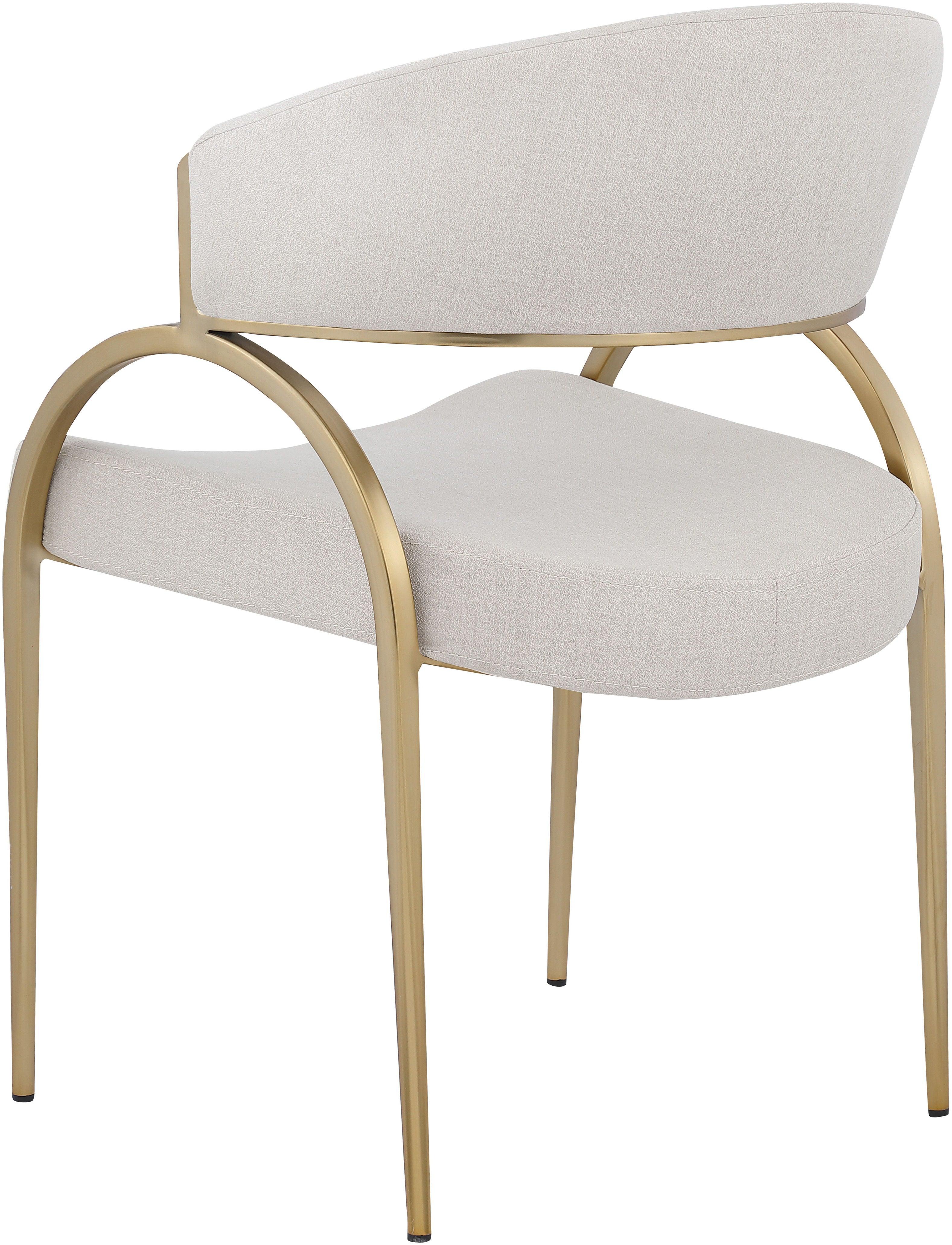 Meridian Furniture - Privet - Dining Chair Set - Gold Base - 5th Avenue Furniture