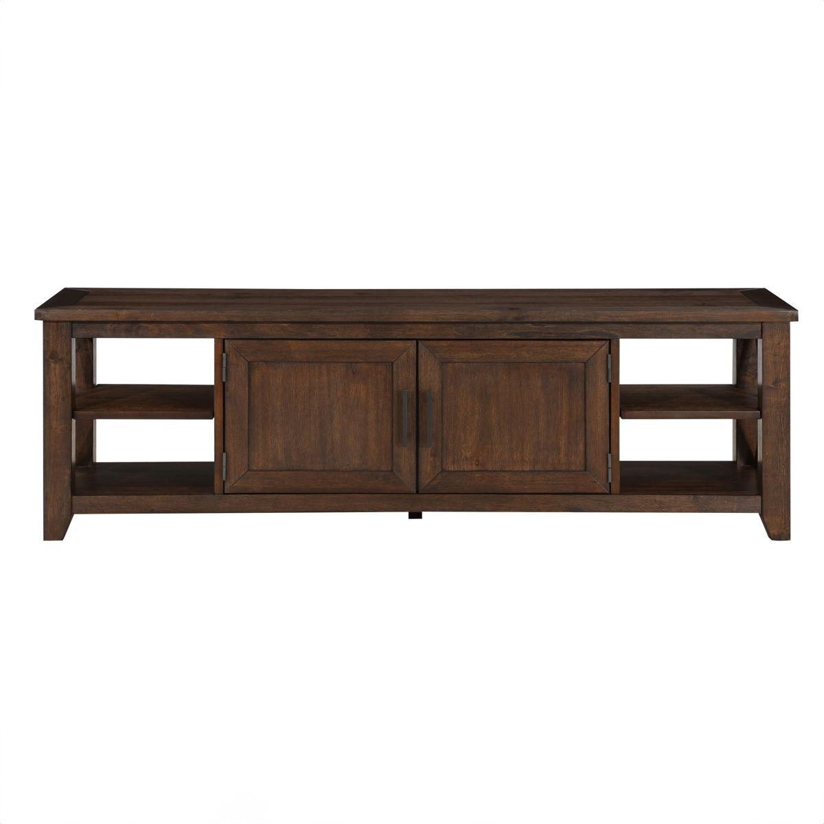 Steve Silver Furniture - Lenka - Entertainment Stand, TV Stand - Brown - 5th Avenue Furniture