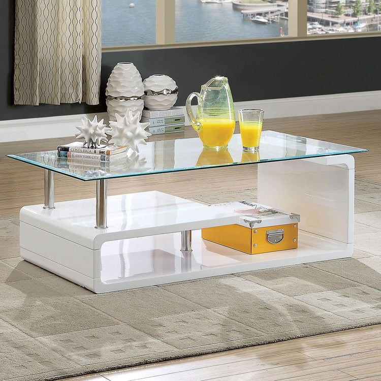 Furniture of America - Torkel - Coffee Table - White - 5th Avenue Furniture