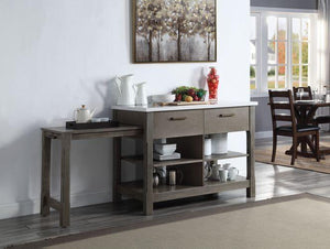 ACME - Feivel - Counter Height Table - Brown, Dark - 5th Avenue Furniture