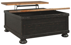 Ashley Furniture - Valebeck - Black / Brown - Lift Top Cocktail Table - 5th Avenue Furniture