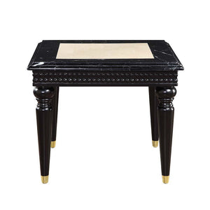 ACME - Tayden - End Table - Marble Top & Black Finish - 5th Avenue Furniture