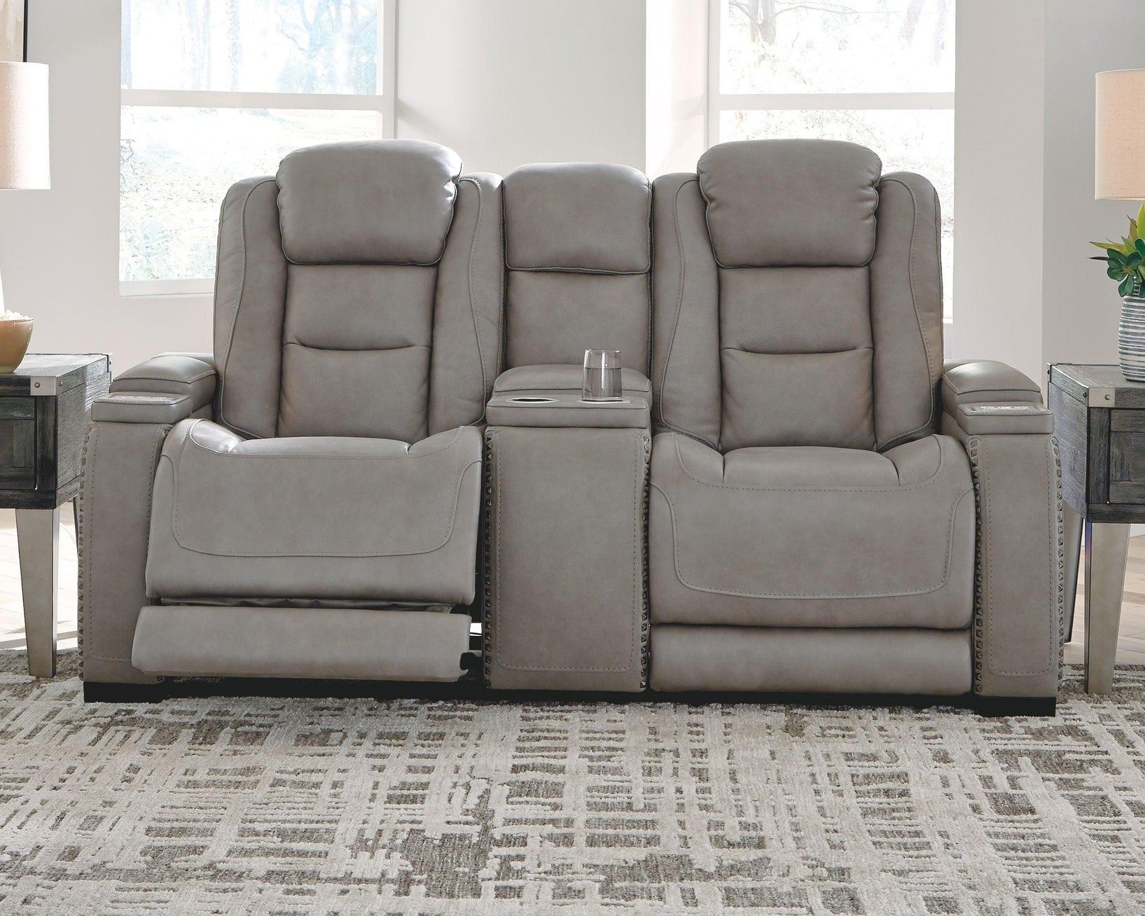 Ashley Furniture - The Man-Den - Power Reclining Loveseat - 5th Avenue Furniture