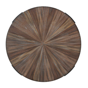 Steve Silver Furniture - Chevron - Round Cocktail Table - Brown - 5th Avenue Furniture