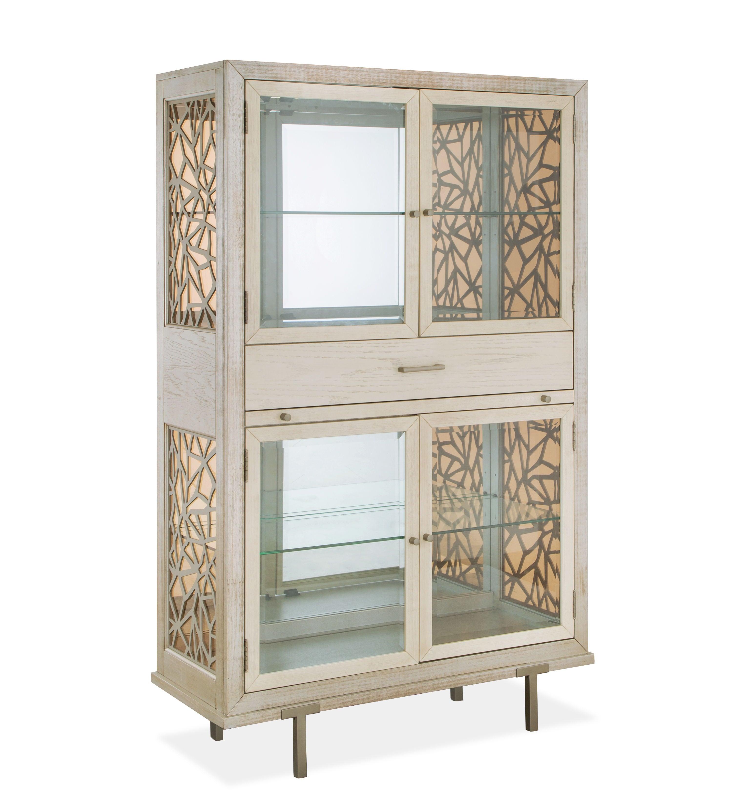 Magnussen Furniture - Lenox - Display Cabinet - Warm Silver - 5th Avenue Furniture