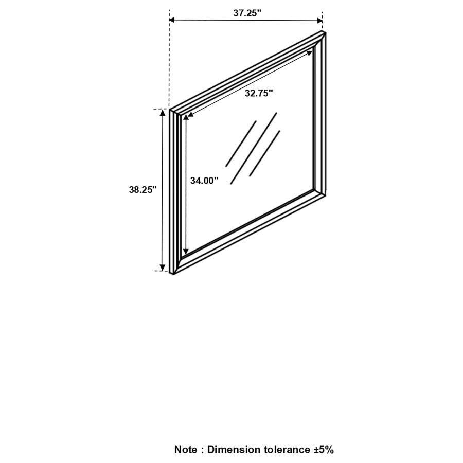 CoasterEveryday - Brandon - Framed Dresser Mirror - Medium WArm - Brown - 5th Avenue Furniture