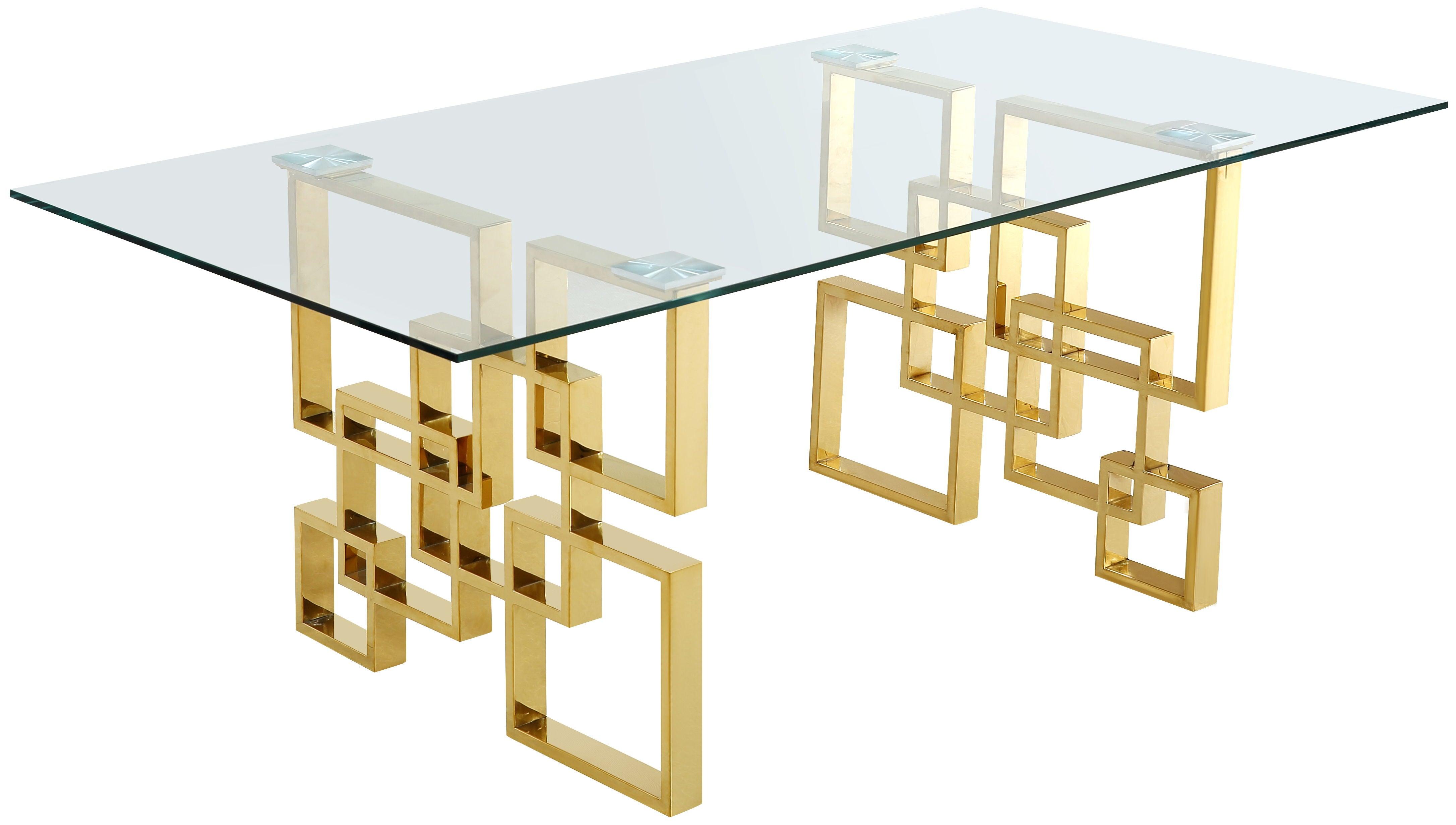Meridian Furniture - Pierre - Dining Table - Gold - 5th Avenue Furniture