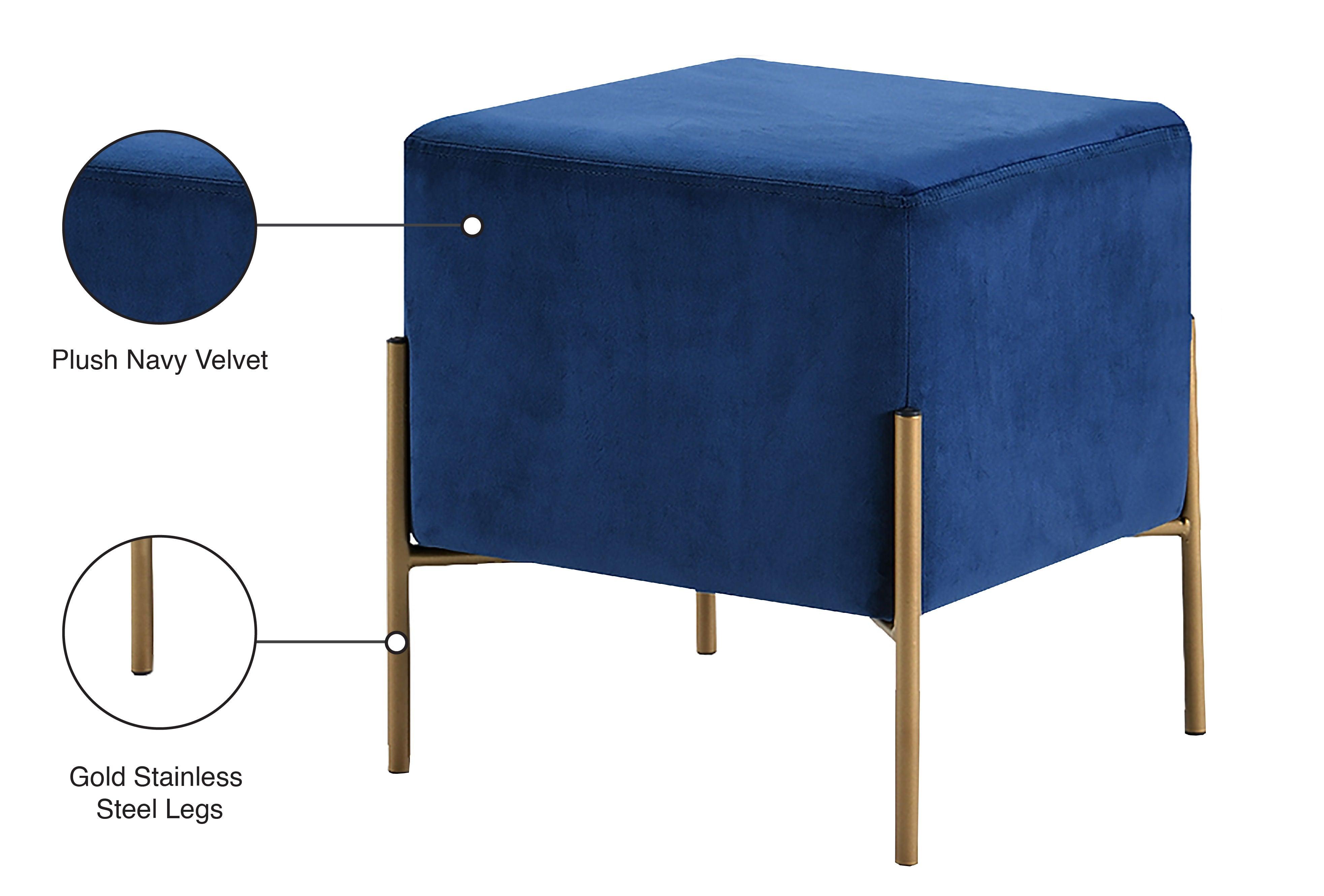 Meridian Furniture - Isla - Stool Ottoman - 5th Avenue Furniture