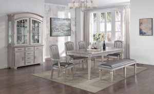 Crown Mark - Klina - Dining Table (1 X 18 Leaf) - Pearl Silver - 5th Avenue Furniture