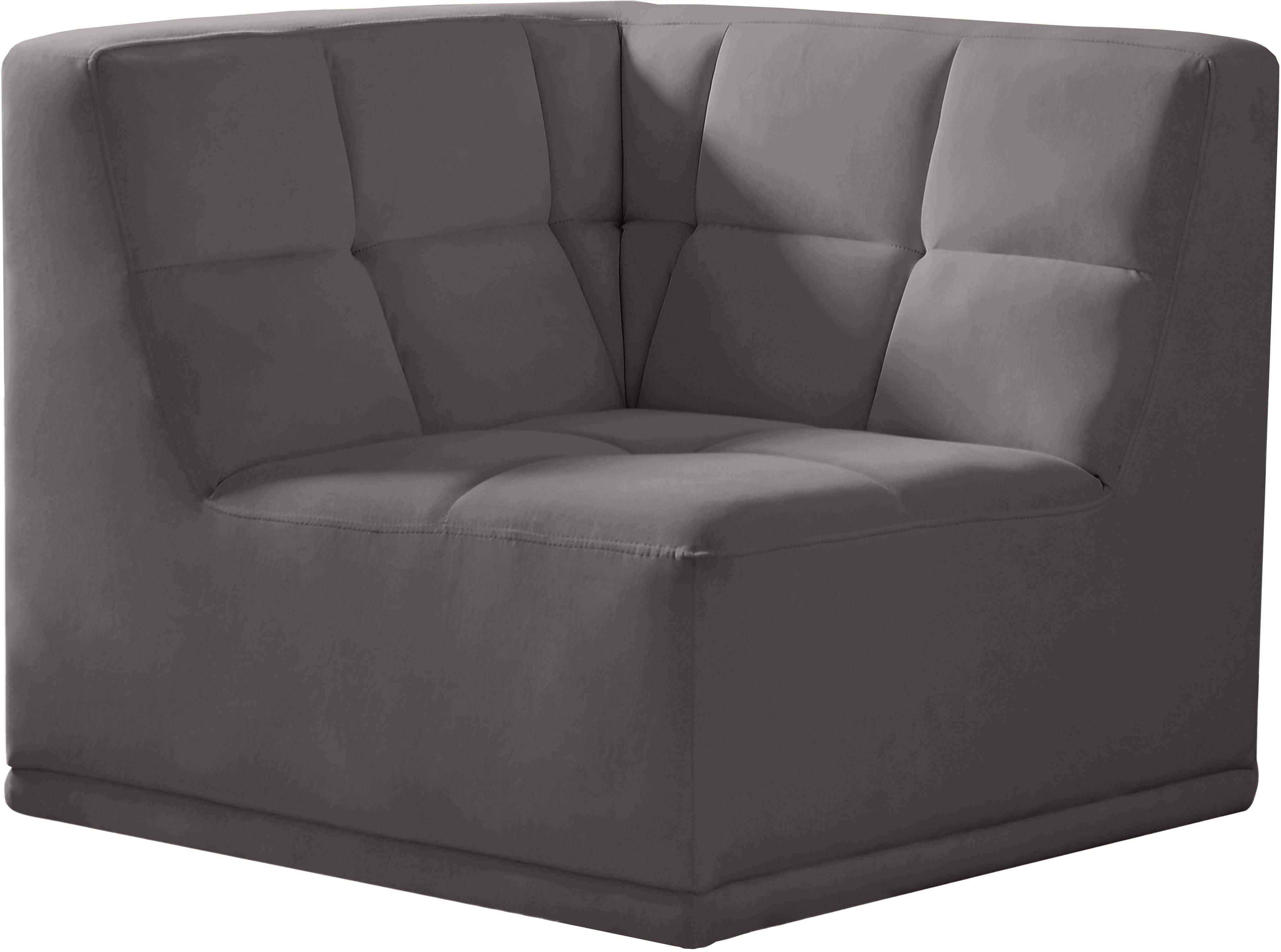 Meridian Furniture - Relax - Corner Chair - Gray - 5th Avenue Furniture