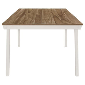 Coaster Fine Furniture - Nogales - Dining Table - Natural Acacia / White - 5th Avenue Furniture