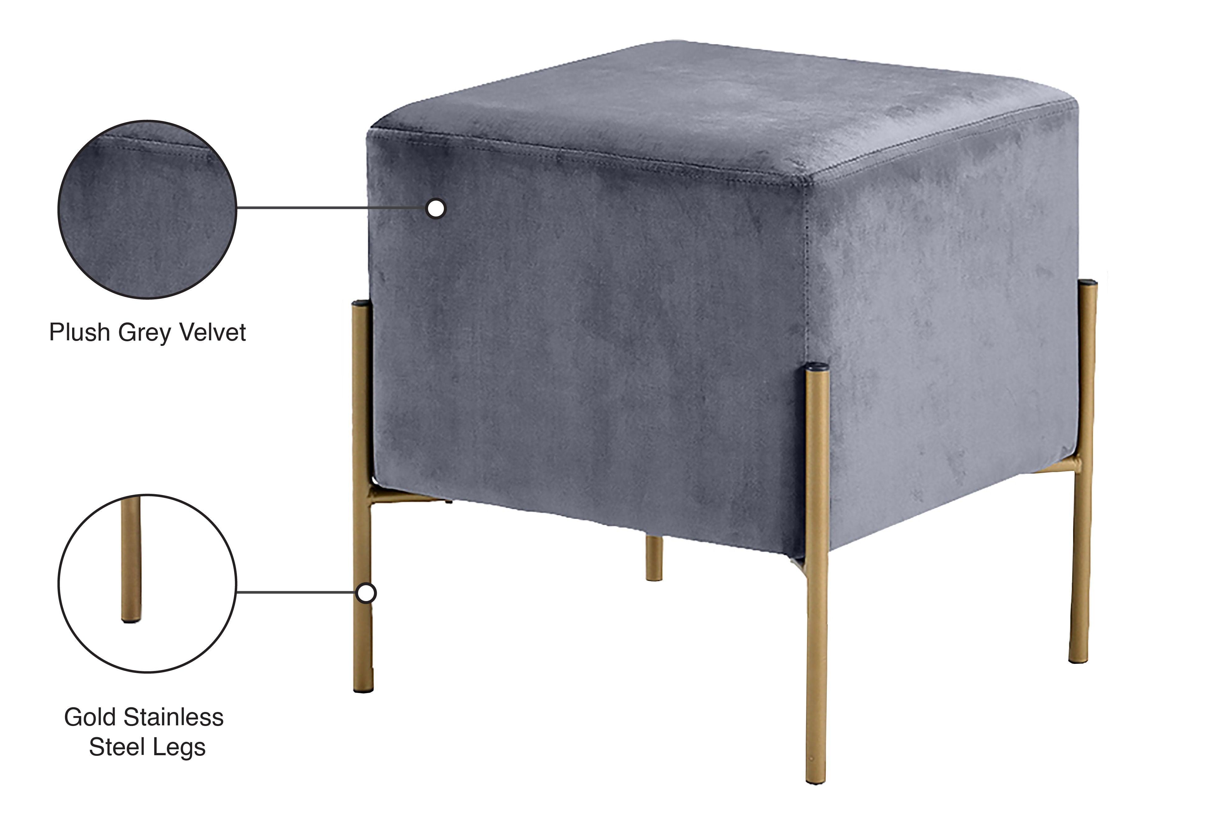 Meridian Furniture - Isla - Stool Ottoman - 5th Avenue Furniture