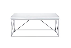 Steve Silver Furniture - Evelyn - Mirror Top Cocktail Table - Gray - 5th Avenue Furniture