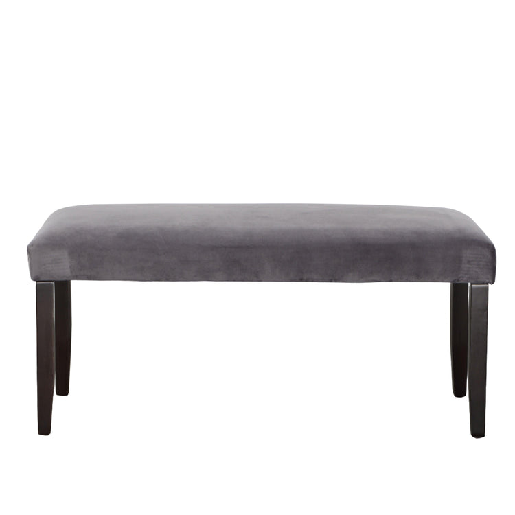 Steve Silver Furniture - Napoli - Velvet Dining Bench - Gray - 5th Avenue Furniture