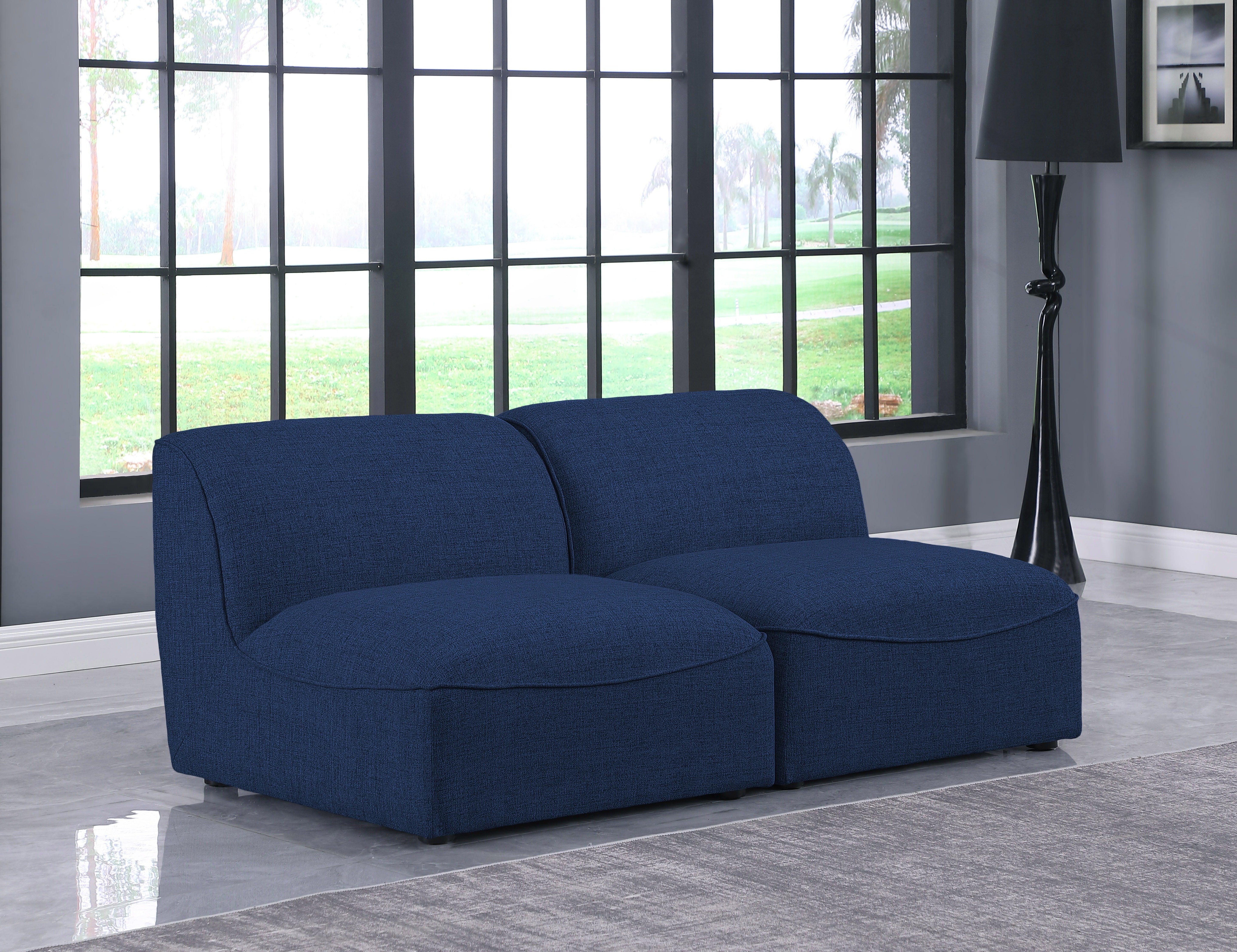 Meridian Furniture - Miramar - Modular Sofa Armless - 2 Seats - 5th Avenue Furniture