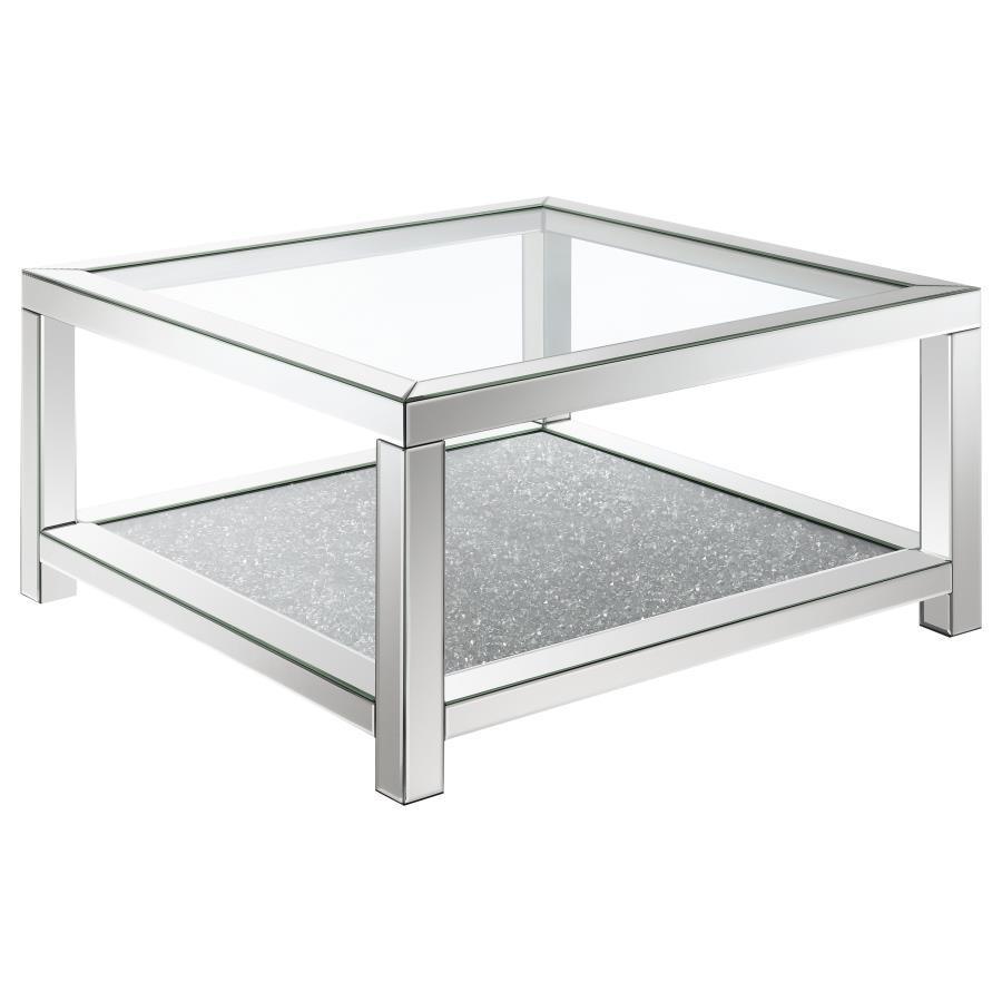 CoasterElevations - Valentina - Rectangular Coffee Table With Glass Top Mirror - 5th Avenue Furniture