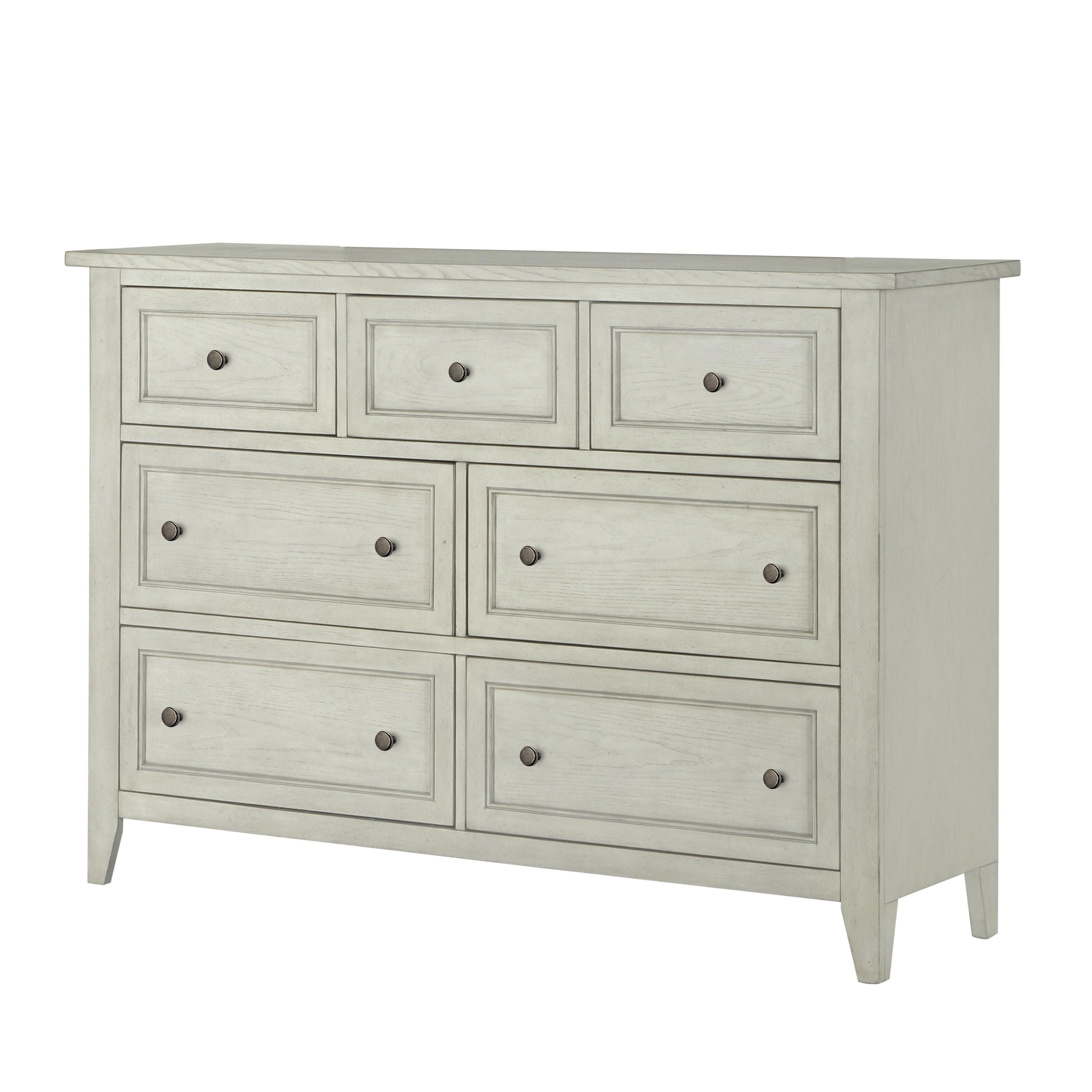 Magnussen Furniture - Raelynn - 7 Drawer Dresser - Weathered White - 5th Avenue Furniture