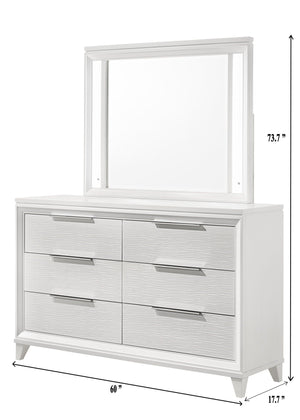 Crown Mark - Cressida - Dresser - White - 5th Avenue Furniture