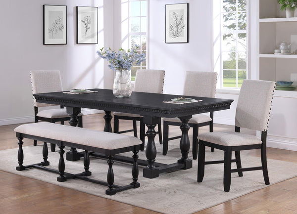 Crown Mark - Regent - Side Chair (Set of 2) - Charcoal Black - 5th Avenue Furniture