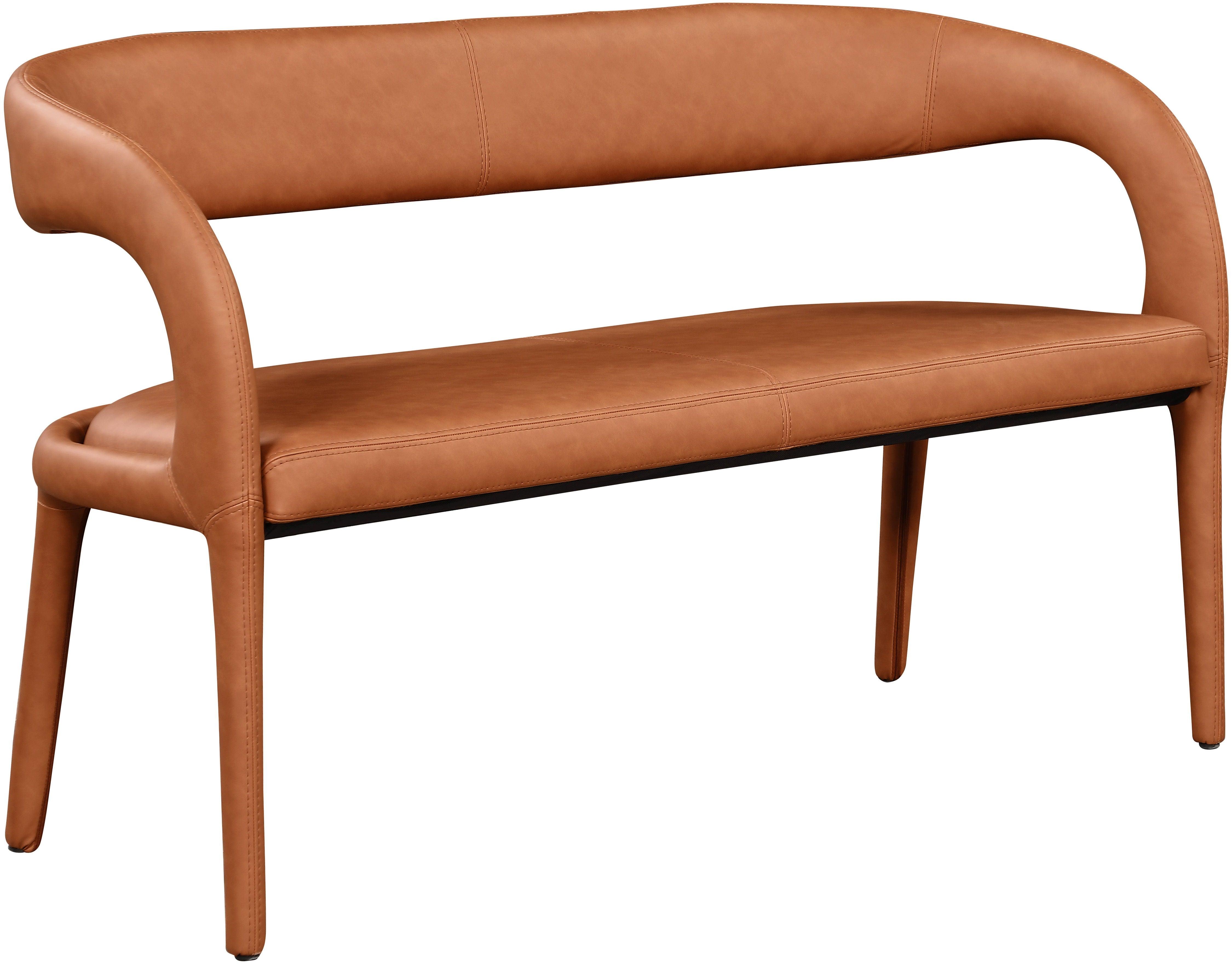 Meridian Furniture - Sylvester - Bench - Cognac - 5th Avenue Furniture