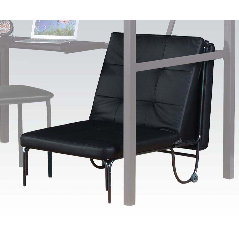 ACME - Senon - Chair - Silver & Black - 5th Avenue Furniture