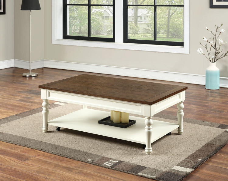 Steve Silver Furniture - Joanna - 3 Piece Table Set (2 End & Coffee Tables) - White - 5th Avenue Furniture