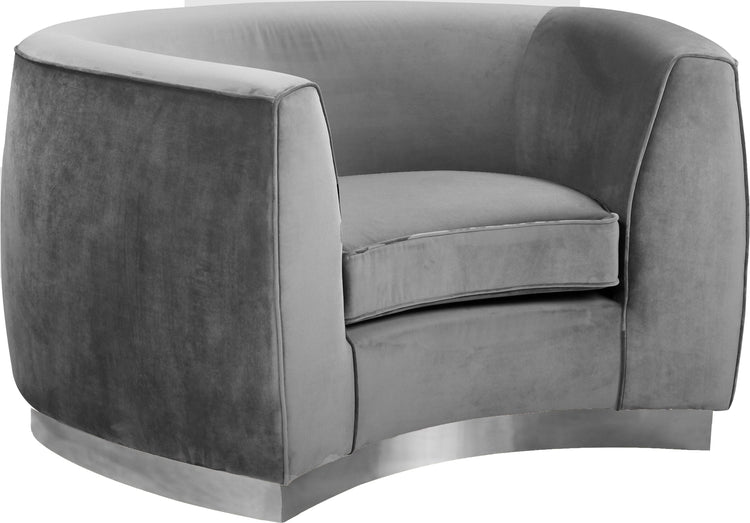 Meridian Furniture - Julian - Chair with Chrome Base - 5th Avenue Furniture