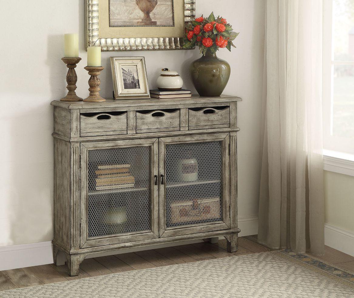 ACME - Vernon - Accent Table - Weathered Gray - 5th Avenue Furniture