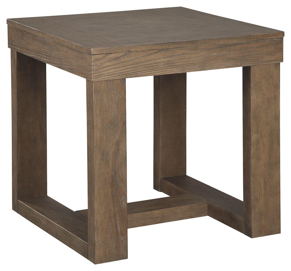 Ashley Furniture - Cariton - Gray - Square End Table - 5th Avenue Furniture
