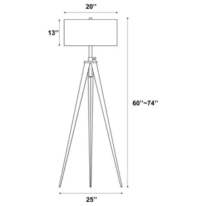 CoasterEveryday - Harrington - Tripod Legs Floor Lamp - White And Black - 5th Avenue Furniture