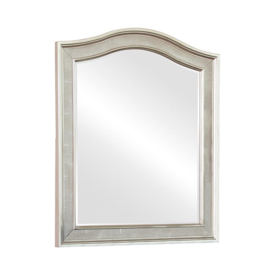 CoasterElevations - Bling Game - Arched Top Vanity Mirror - Metallic Platinum - 5th Avenue Furniture