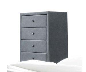 ACME - Saveria - Chest - 2-Tone Gray PU - 5th Avenue Furniture