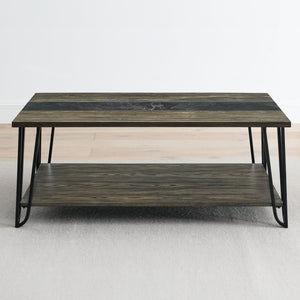 Steve Silver Furniture - Harper - Cocktail Table With Sintered Stone Inlay - Brown - 5th Avenue Furniture