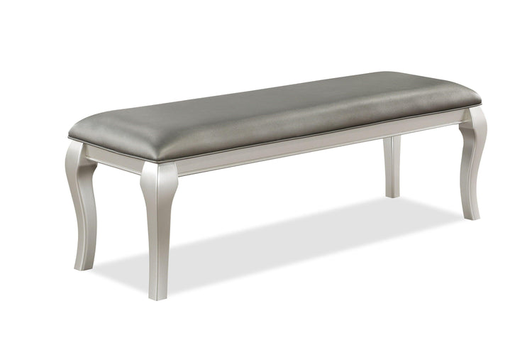 Crown Mark - Caldwell - Bench - Pearl Silver - 5th Avenue Furniture