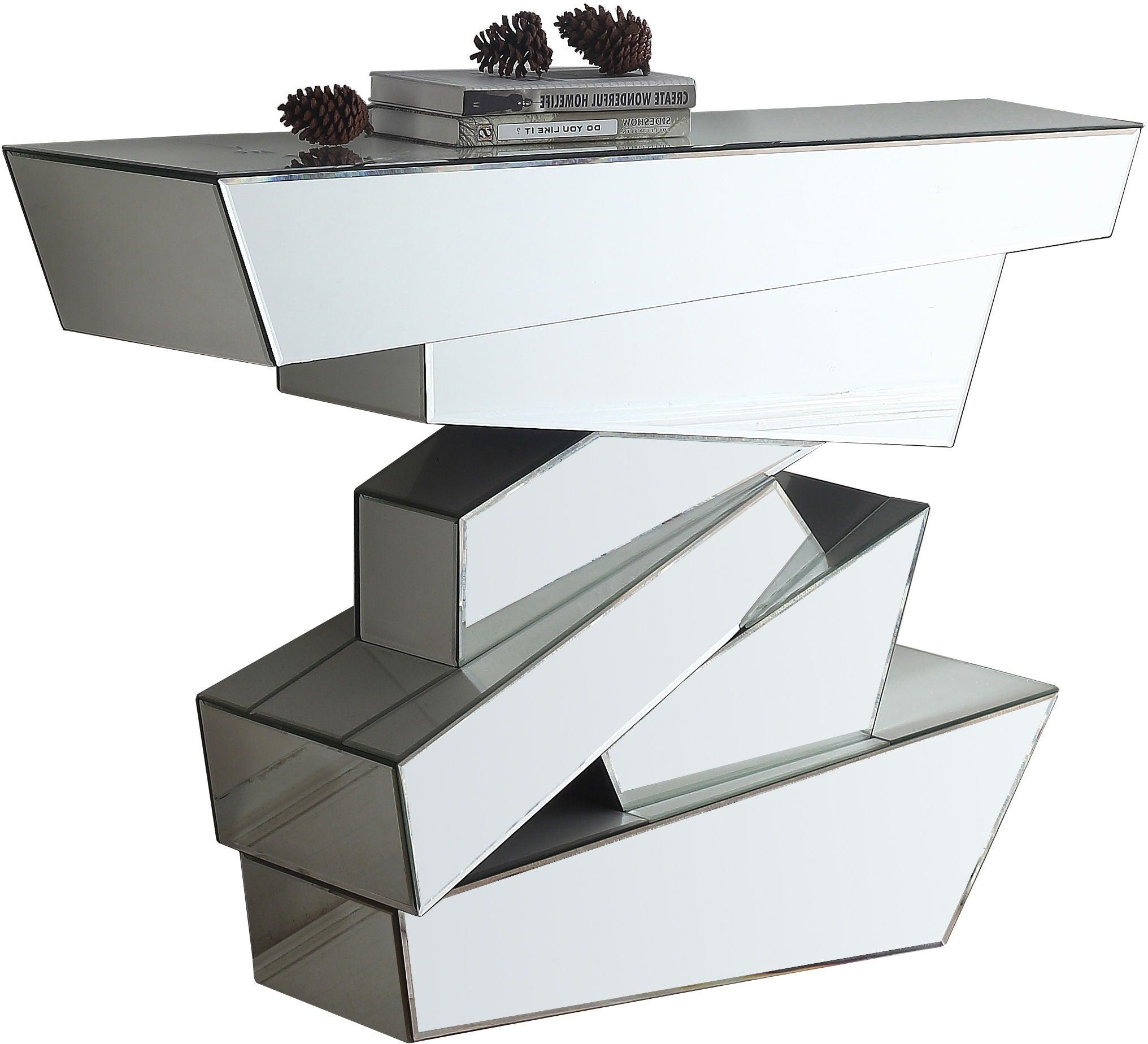 Meridian Furniture - Jade - Console Table - Pearl Silver - 5th Avenue Furniture