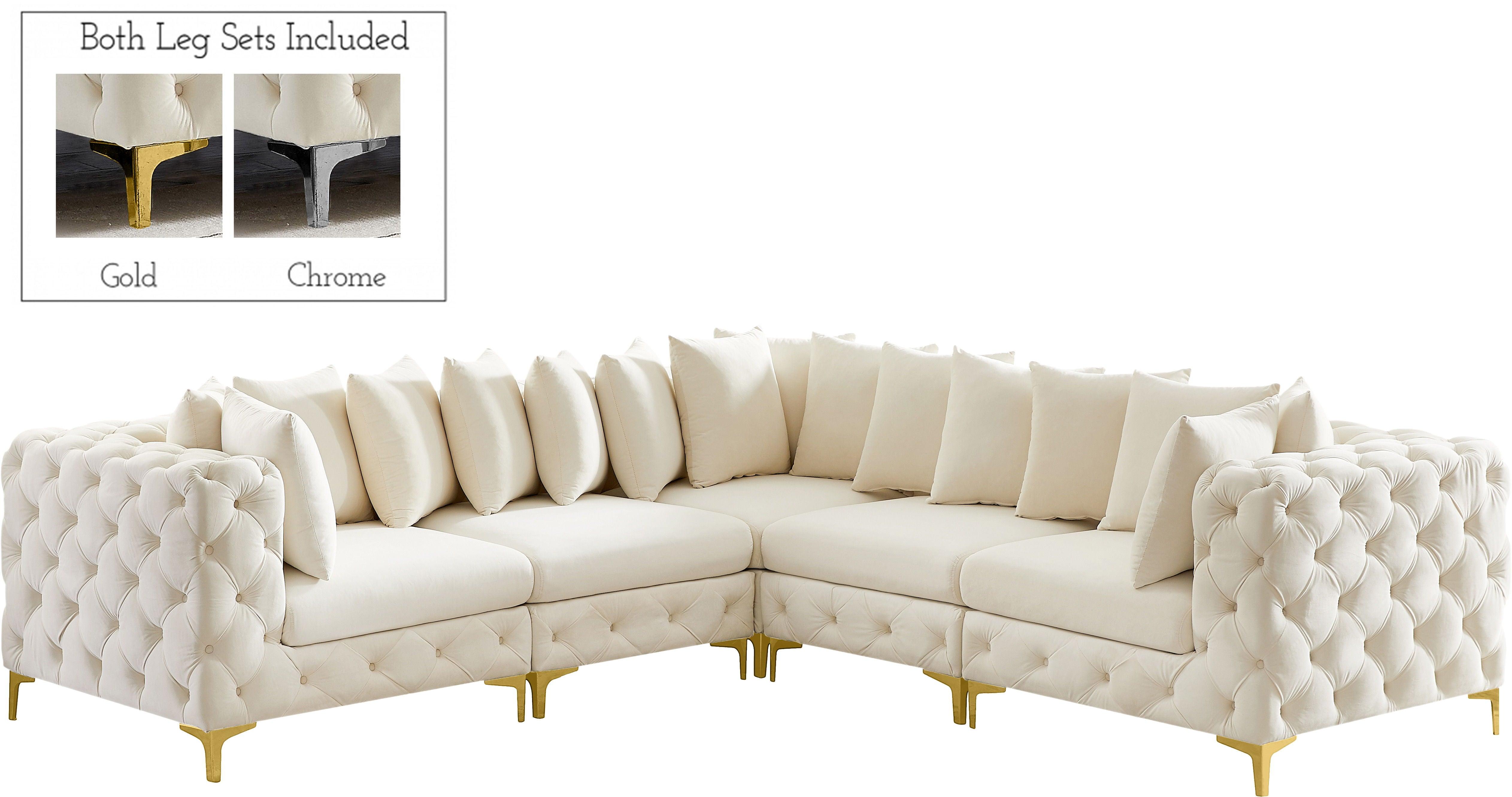 Meridian Furniture - Tremblay - Modular Sectional 5 Piece - Cream - 5th Avenue Furniture