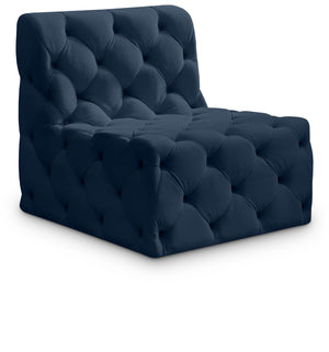 Meridian Furniture - Tuft - Armless Chair - Navy - 5th Avenue Furniture