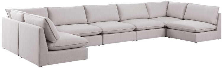 Meridian Furniture - Mackenzie - Modular Sectional 7 Piece - Beige - Fabric - 5th Avenue Furniture