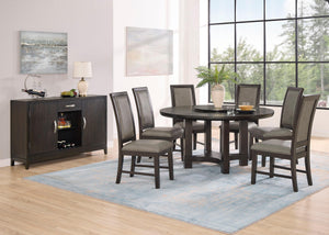 Crown Mark - Jeffries - Round Table With Lazy Susan - Espresso - 5th Avenue Furniture