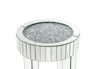 ACME - Ornat - End Table - Mirrored & Faux Diamonds - 24" - 5th Avenue Furniture