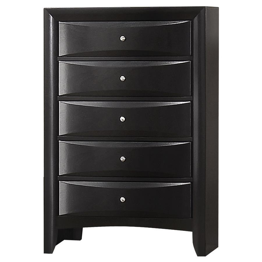 CoasterEssence - Briana - Rectangular 5-Drawer Chest - Black - 5th Avenue Furniture