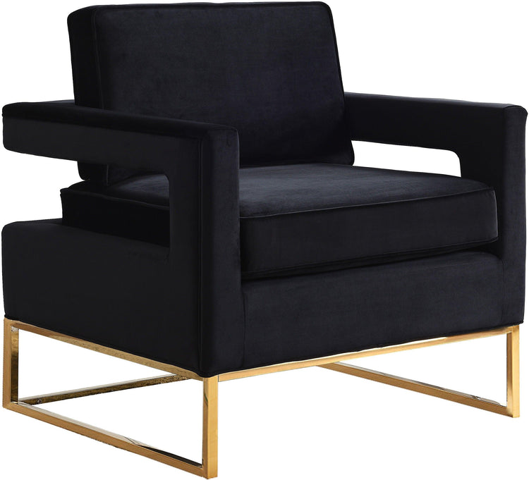 Meridian Furniture - Noah - Accent Chair with Gold Legs - 5th Avenue Furniture