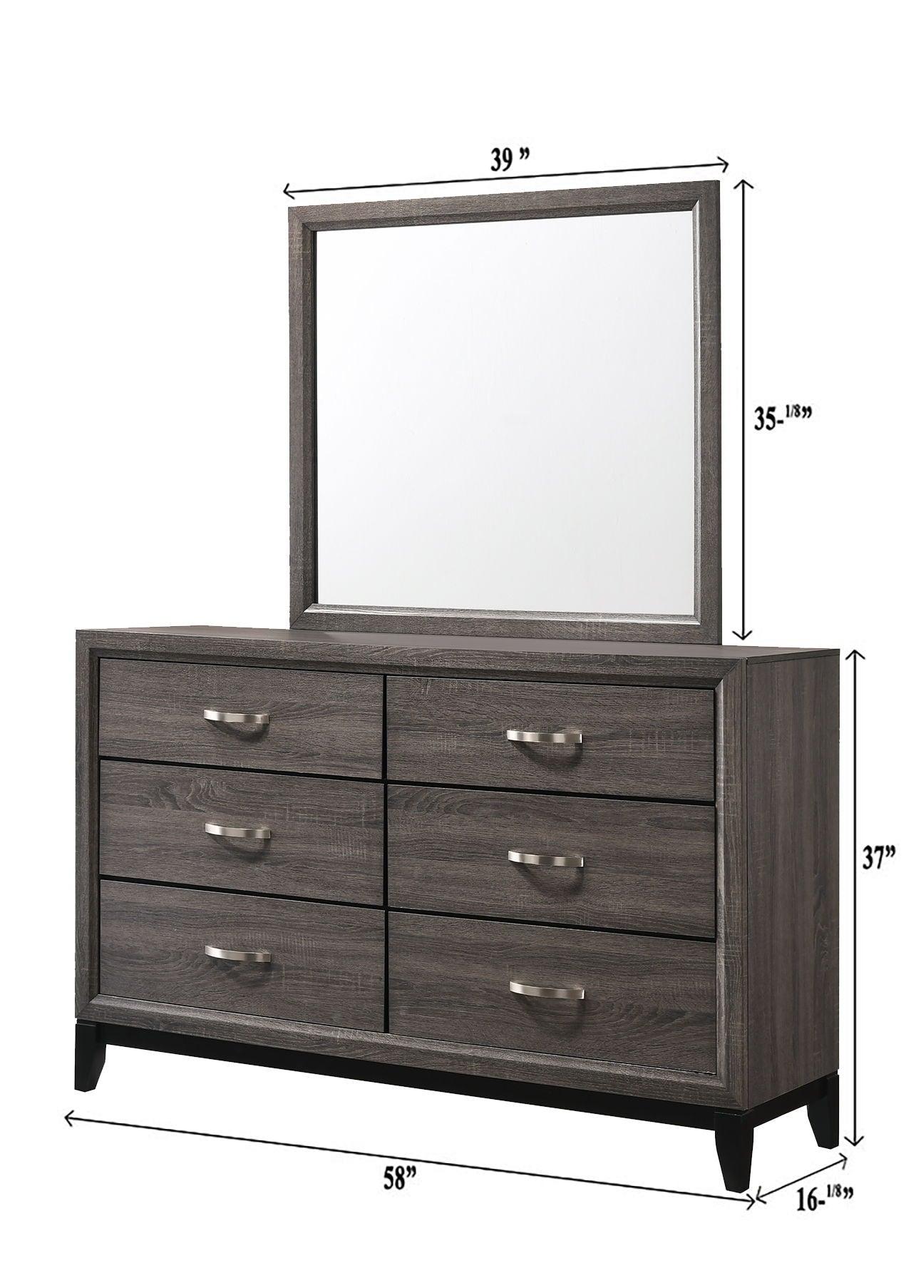 Crown Mark - Akerson - Dresser, Mirror - 5th Avenue Furniture